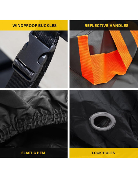 Cubierta de Motocicleta XYZCTEM Impermeable Ajuste Universal 220 cm