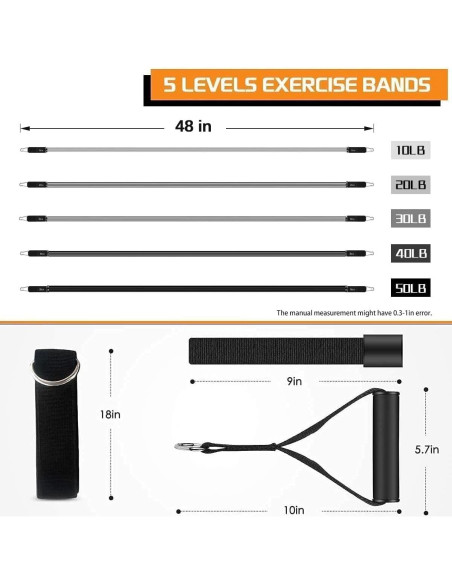 Bandas de Resistencia VEICK 150LBS - 5 Niveles Ajustables