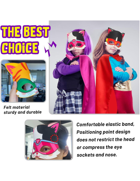 Disfraz de Super Kitty para Niños - 4 Capas y Máscaras QCFDLCX Disfraz de Super Kitty para Niños - 4 Capas y Máscaras QCFDLCX
