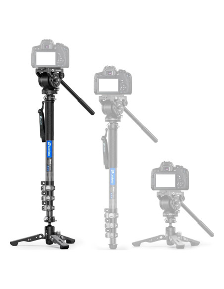 Monopie de fibra de carbono Leofoto MV-324C 160 cm 3 en 1