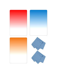 Kit de Filtros Gradientes SIOTI 4x6" Rojo, Azul y Naranja