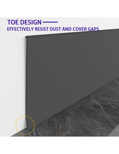 Moldura de Zócalo Flexible Daopu 20 pies Negro Autoadhesiva