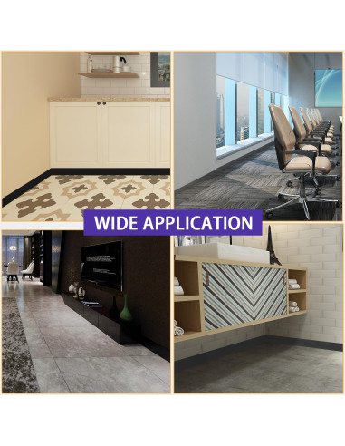 Moldura de Zócalo Flexible Daopu 20 pies Negro Autoadhesiva