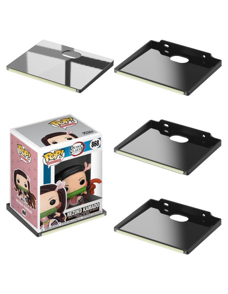 Estante de Pared Organizador LRANFOW 4 Paquete Negro Brilla en la Oscuridad