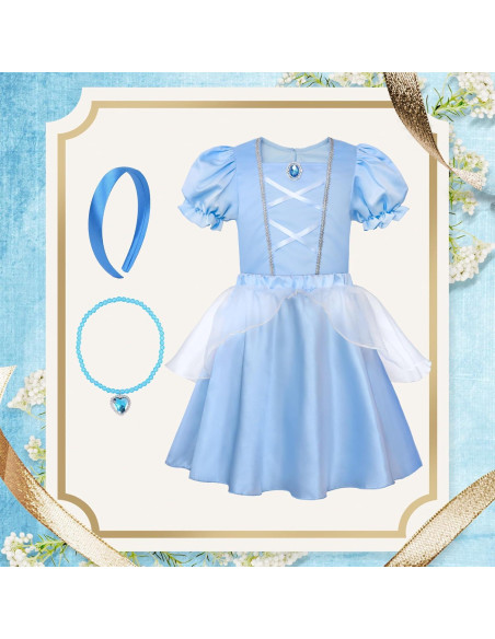 Vestido de Princesa ReliBeauty para Niñas 3-8 Años - Conjunto de Disfraz Vestido de Princesa ReliBeauty para Niñas 3-8 Años - Conjunto de Disfraz