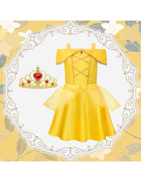 Vestido de Princesa ReliBeauty para Niñas 3-8 Años - Conjunto de Disfraz Vestido de Princesa ReliBeauty para Niñas 3-8 Años - Conjunto de Disfraz