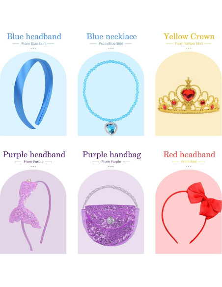 Vestido de Princesa ReliBeauty para Niñas 3-8 Años - Conjunto de Disfraz Vestido de Princesa ReliBeauty para Niñas 3-8 Años - Conjunto de Disfraz