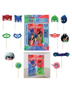Kit de Decoración de Póster PJ Masks con Accesorios 17 Pzas