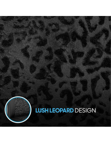 Cubiertas de Asiento de Coche BDK Leopardo Negro Ajuste Universal