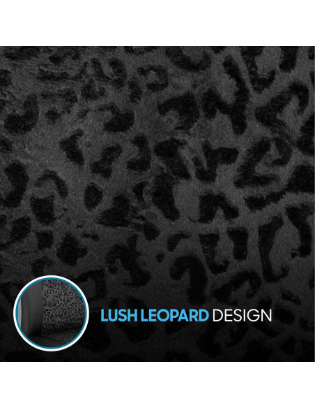 Cubiertas de Asiento de Coche BDK Leopardo Negro Ajuste Universal