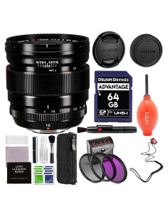 Lente Fujifilm XF 16mm f/1.4 R WR con Filtros y Tarjeta 64GB