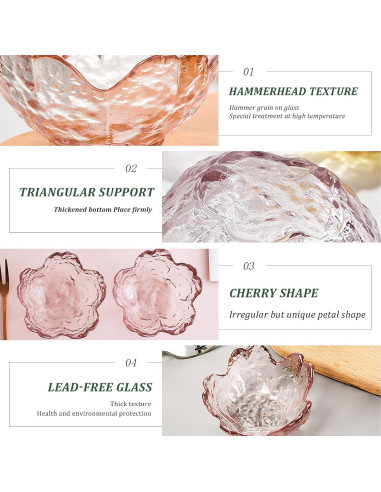 Soporte de Incienso Ziyue de Latón y Vidrio de Flor de Cerezo