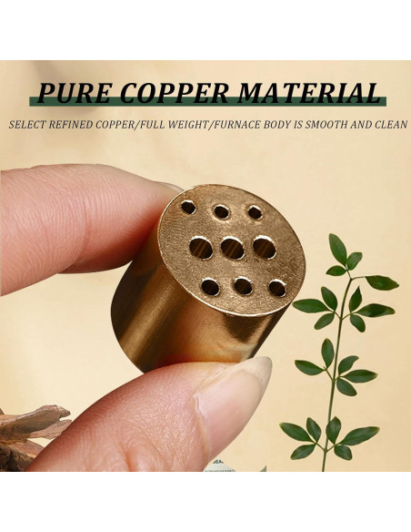 Soporte de Incienso Ziyue de Latón y Vidrio de Flor de Cerezo