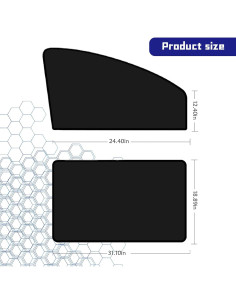 Cortinas de Sol Opacas NGHEY 4 PCS para Ventana de Coche 2
