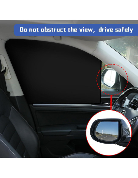 Cortinas de Sol Opacas NGHEY 4 PCS para Ventana de Coche