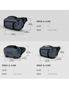 Bandolera Compacta WANDRD ROGUE 3L Azul Egeo para Cámara 2