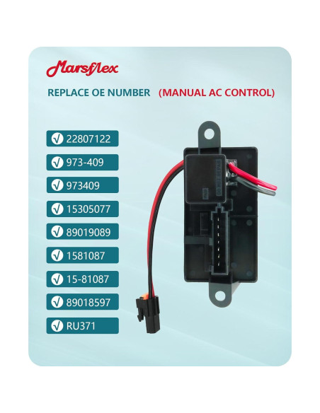 Resistor de Ventilador Marsflex APAC05005 para Chevy y GMC