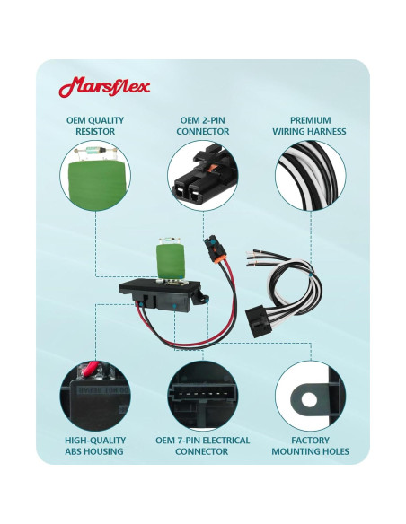 Resistor de Ventilador Marsflex APAC05005 para Chevy y GMC
