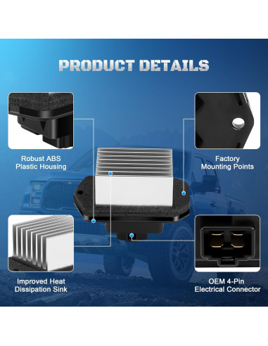 Resistor Motor Ventilador HVAC A-NAFTULY para Honda y Acura