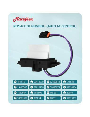 Resistor de Ventilador Marsflex APAC05001 para Chevrolet y GMC