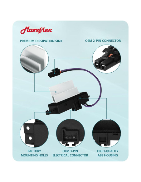 Resistor de Ventilador Marsflex APAC05001 para Chevrolet y GMC