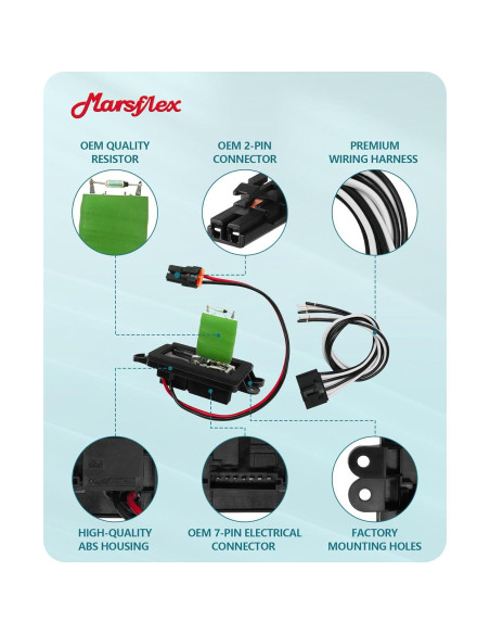 Resistor de Ventilador Marsflex APAC05016 para Chevrolet y GMC Resistor de Ventilador Marsflex APAC05016 para Chevrolet y GMC