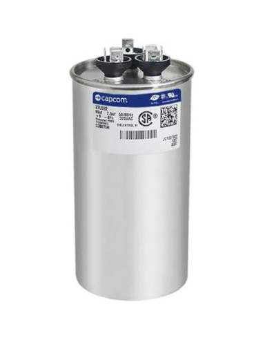 Capacitor Redondo GE Genteq 80 + 7.5 MFD 370V 27L522