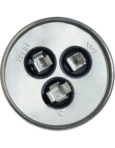 Capacitor Redondo GE Genteq 80 + 7.5 MFD 370V 27L522