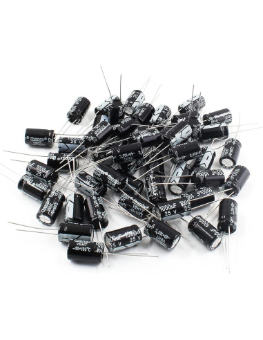 10 Capacitores Electrolíticos 25V 1000uF Cionyce 10x17mm