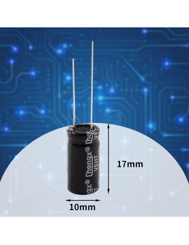 10 Capacitores Electrolíticos 25V 1000uF Cionyce 10x17mm