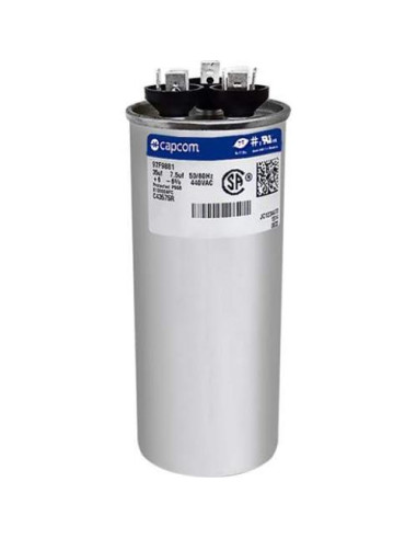 Capacitor Genteq 35 + 7.5 uF 440 VAC Reemplazo Industrial