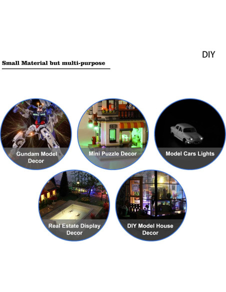 20 LEDs SMD 0603 Preconectados EVEMODEL Luz Blanca Cálida 12V