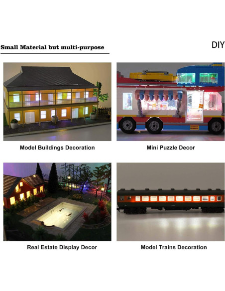 20 LEDs SMD 0603 Preconectados EVEMODEL Luz Blanca Cálida 12V