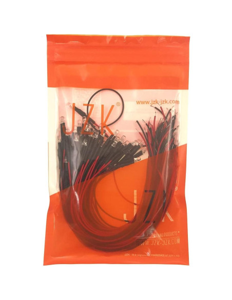 50 Diodos LED Blancos 3mm JZK 12V Pre-Cableados 20cm