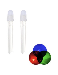 100 Diodos LED RGB 5mm Cleiscry Ánodo Común para DIY