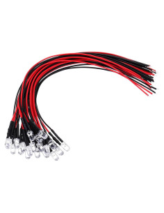 Diodos LED Azul PATIKIL 5mm Pre Cableados 20 Pcs 4.5-6V