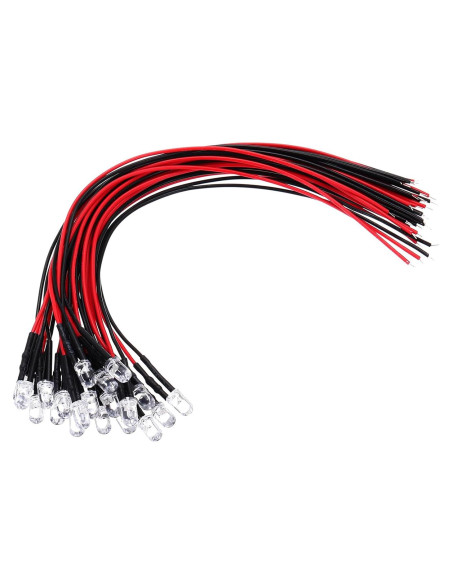 Diodos LED Azul PATIKIL 5mm Pre Cableados 20 Pcs 4.5-6V Diodos LED Azul PATIKIL 5mm Pre Cableados 20 Pcs 4.5-6V