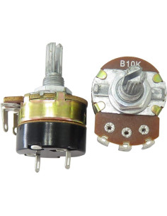 5PCS Potenciómetro Rotativo WH138 10K ohm con Interruptor 2