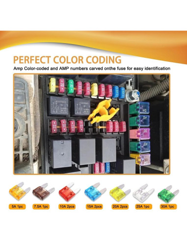 Kit de Fusibles Automotrices PACLVIO 10 Piezas 5A-30A