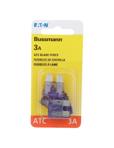 Fusible de Cuchilla ATC-3 Bussmann 3A Paquete de 5 Unidades