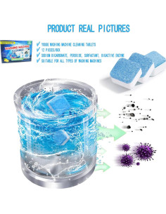 Tabletas Limpiadoras de Lavadora YOUGG 12PCS Carga Frontal y Superior 2