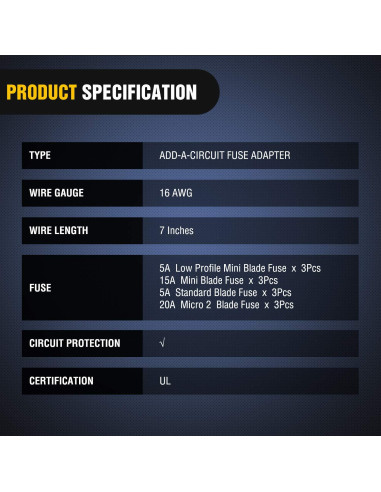 Nilight Soporte de Fusible 12 Paquete 12V 4 Tipos ATO ATC ATM APM