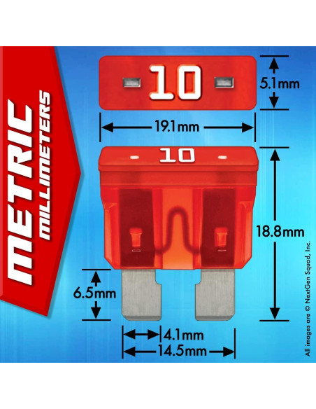 120 Fusibles Automotrices Estándar BioFuse 2A a 40A con Extractor