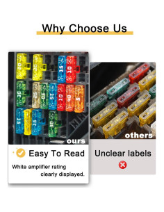 Fusibles Automotrices Estándar Riseuvo 20A 32V - 20 Pcs 2