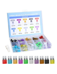 Kit de Fusibles Micro 2 Amliber 100Pcs para Automóviles 2A-35A