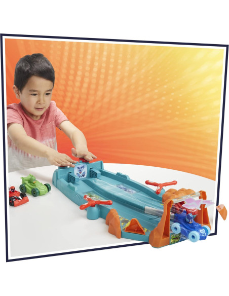Pista de Carreras PJ Masks Chocar y Acelerar 55.88 cm con 4 Coches