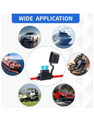 Paquete de 6 Soportes de Fusibles 12V YNZDRWA con 66 Fusibles