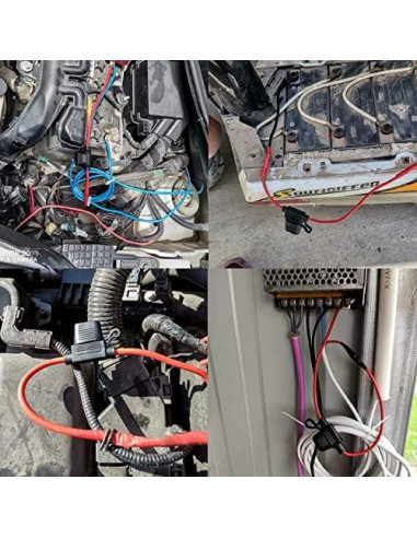 Paquete de 10 Soportes de Fusible Inline 16 AWG Qizpcer 10A