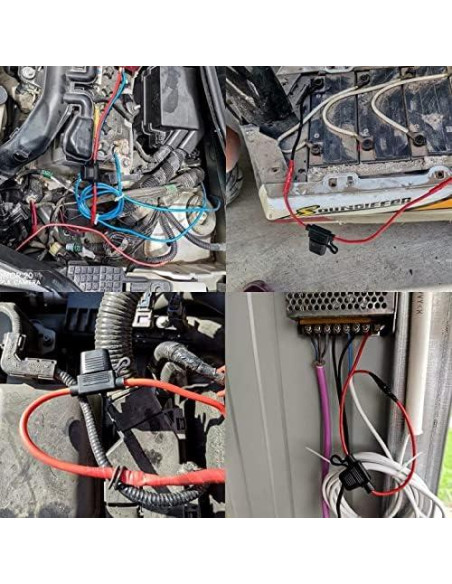 Paquete de 10 Soportes de Fusible Inline 16 AWG Qizpcer 10A