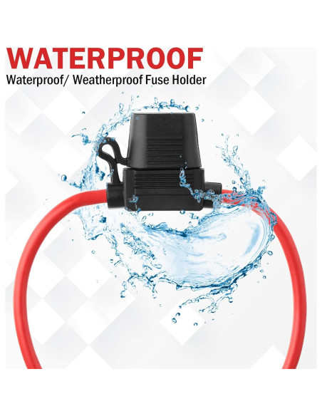 Soporte de Fusibles Impermeable Shimeyao 24 Pcs 10 AWG 40 A Soporte de Fusibles Impermeable Shimeyao 24 Pcs 10 AWG 40 A